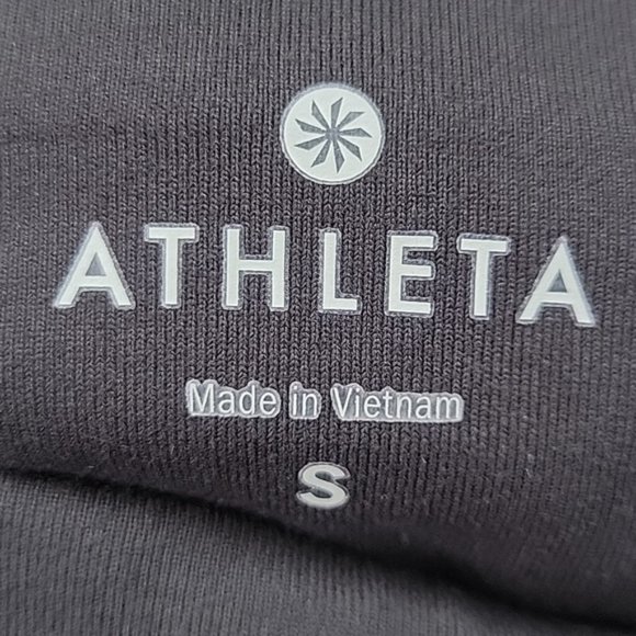 Athleta Relay Tights Leggings Black With Reflective Floral Detail, Size S - Picture 6 of 11